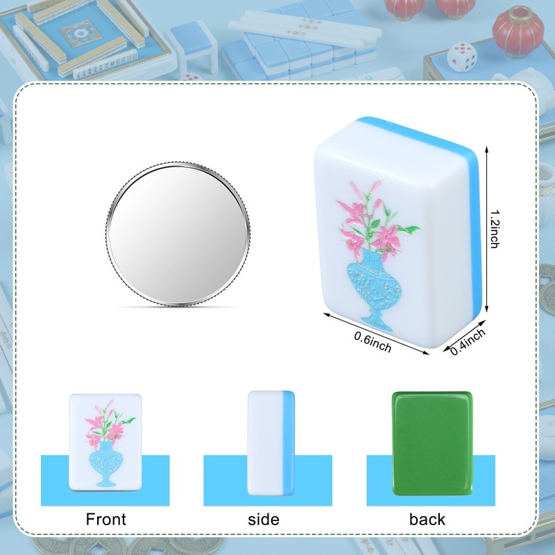 Simgoing American Mahjong Sets 160 Mahjong Tiles Melamine Engraved Mah