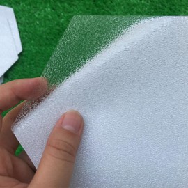 Lonnngg Hexagonal Clear Surf Traction Pad Semi Clear Deck Pad for Surfboard (White-B)