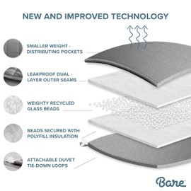 Bare Home Weighted Blanket King Size 25lb (80" x 87") for Adults - All-Natural 100% Cotton - Premium Heavy Blanket Nontoxic Glass Beads (Light Pink, 80"x87")