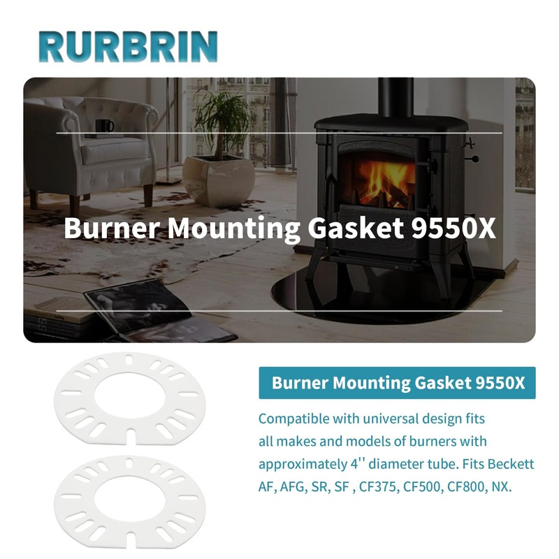 RURBRIN 9550X Burner Mounting Gasket Replacement Compatible with Universal &