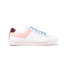 PONY TSL0001040113 Tenis Top Star Low Pink Wine para Unisex Adulto, Blanco/Rosa/Vino, Talla 24.5 cm