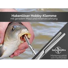 Fine Hook Release Pliers Hook Remover Pliers Fishing Clamp Straight 10.5 cm Extra Small with Slim Mouth Fishing Sport