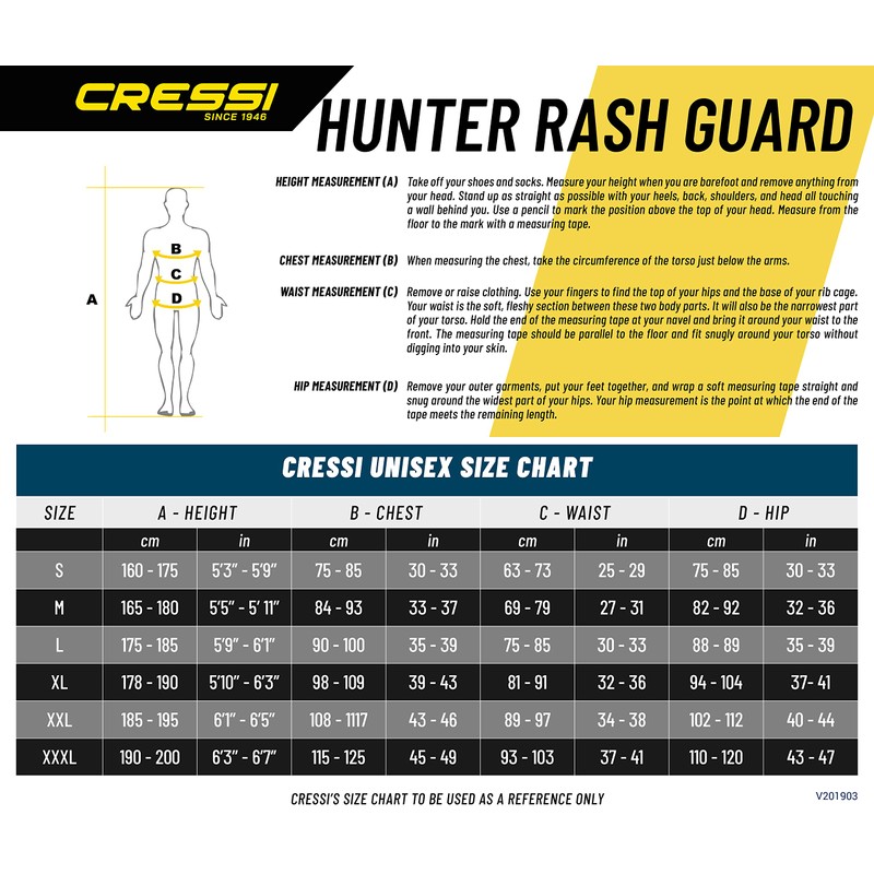 Cressi - Protector de erupción para Hombre, Cuello Redondo, Color