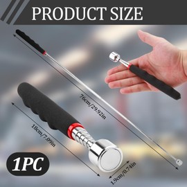 Telescopic magnetic rod with up to 9 kg load capacity, magnetic lifter for mechanics and craftsmen, magnetic rod, extendable, handy and flexible (maximum length 84 cm)