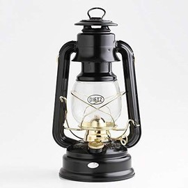 Nikitea R.E. DIETZ Manufactured Fuel Lamp, DIETZ Hurricane Lantern 30 Black Gold LITTLE WIZARD BEL030-BK-G