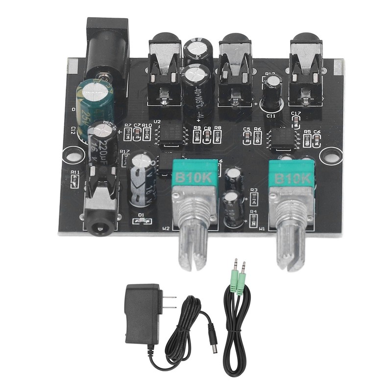 2 Channel Sound Mixer Low Noise Volume Adjustable 2 in