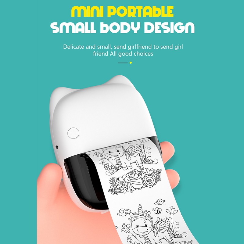 Mini Pocket Thermal Instant Photo Printer Label Maker Machine BT