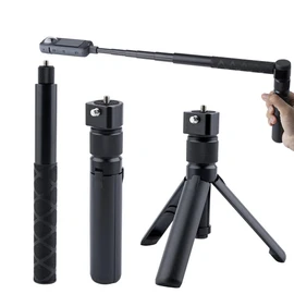 Bullet Time Handle Tripod Rotating Grip for Insta 360 x4/x3 DJI Pocket 3 Gopro Universal Selfie Stick Action Camera (Invisible Selfie Stick 47in Set)