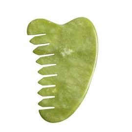 Outanaya Multi-functional Jade Comb Massage Tool Scalp Brush Gua Sha Body Legs Arms Back Scraping Random Color