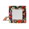 Caspari Dutch Floral Black Square Paper Dinner Plates - Includes