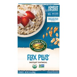 Nature's Path Organic Flax Plus Instant Oatmeal, 14 oz (Pack of 1), Non-GMO