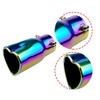 OtpOutopa Car Exhaust Tip 2.5 inch Inlet, Universal Heart Shaped
