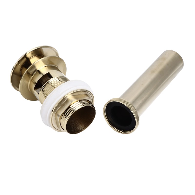 Pop Up Basin Drain Copper G1/4 Brushed Gold Corrosion Resistant