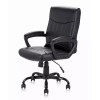 CLATINA Mid Back Leather Office Executive Chair Lumbar Support Padded