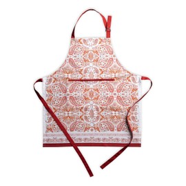 Maison d' Hermine Orient 100% Cotton 1 Piece Kitchen Apron with an Adjustable Neck & Centre Pocket with Long Ties for Women Men Chef Cooking Restaurant Home (70cm x 85cm)