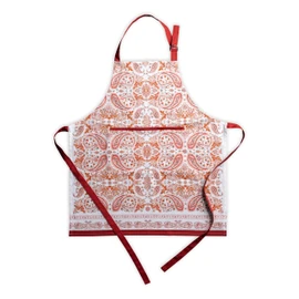 Maison d' Hermine Orient 100% Cotton 1 Piece Kitchen Apron with an Adjustable Neck & Centre Pocket with Long Ties for Women Men Chef Cooking Restaurant Home (70cm x 85cm)