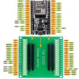 DUBEUYEW ESP32 ESP32-DevKitC core board for ESP32 development board ESP32-WROOM-32U for Arduino with a breakout board and a data cable