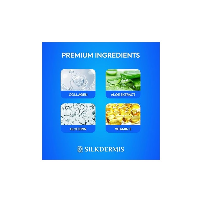SILKDERMIS Forehead Wrinkle Patches 12Pcs with Aloe, Collagen, Vitamin E,