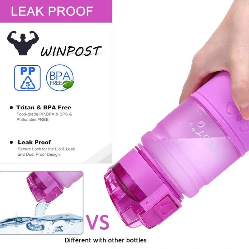 WINPOST SPORTS Water Bottle (Purple, 700ml)