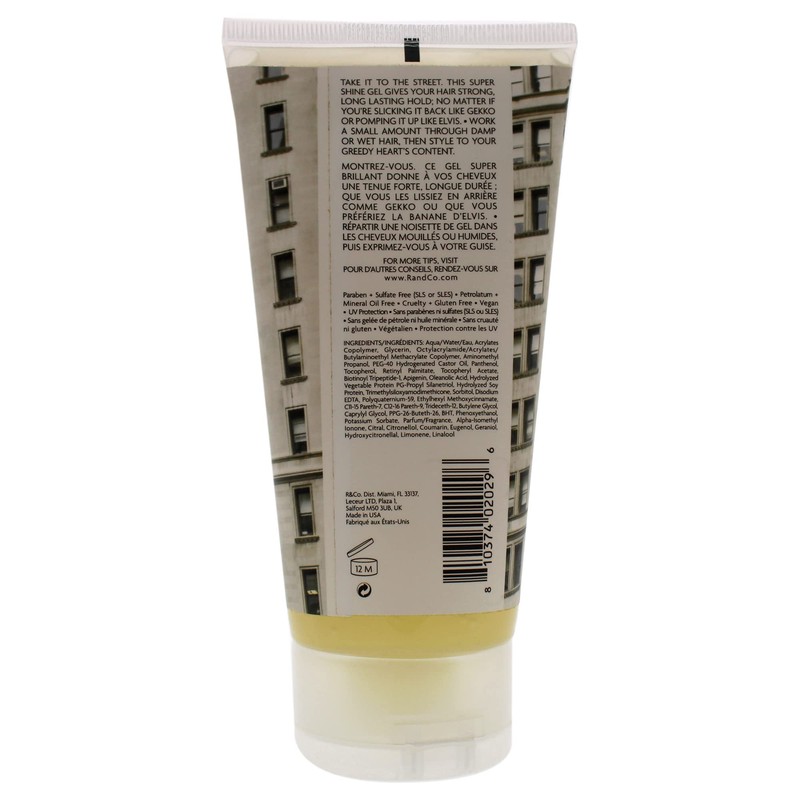 R+Co Wall Street Strong Hold Gel For Unisex 5 oz