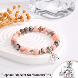 EFVISD Elephant Gifts for Women,Get Well Inspirational Encouragement Feel Better After Surgery You Are Strong Elephant Charm Strength Bracelet Gifts for Women Girls Her