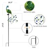 TEYIGARDEN Peacock Solar Garden Lights, Metal Stake with Glass Accents
