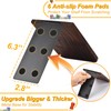 VIVTOB Book Ends, Black Walnut Wooden Bookends for Shelves -
