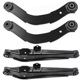 AutoShack Rear Upper Lower Control Arms with Bushings Set of 4 Replacement for 2007-2017 Jeep Patriot 2007-2017 Jeep Compass 2007-2010 Dodge Caliber 1.8L 2.0L 2.4L 4WD AWD FWD CAK351007-009
