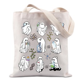FUNYSO Ghost Chemistry Gift Science Ghost Gift Spooky Ghost Science Teacher Gift Chemistry Teacher Gift Tote Bag (Ghost Chemistry UK)