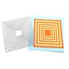 Metal Nested Square Frame Cutting Dies, Bow Wavy Layering Background