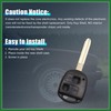Motoforti Car Keyless Remote Control Key Fob Case 2 Buttons