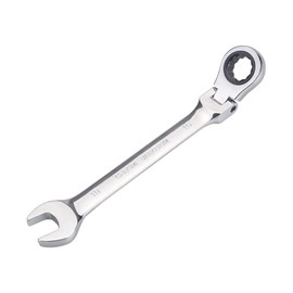 通用 FLZOSPER 15mm Metric Flex-Head Gear Wrench,Box End Head 72-Tooth Ratcheting Combination Wrench Spanner
