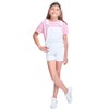 YMI Jeans Girls Bib Cuffed Shortalls, K White Rips, S