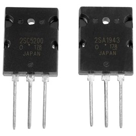 Pack of 10 Black High Power Matched, 2SC5200 Transistor 1943 Audio Transistor Power Amplifier Transistor 2SA1943+2SC5200