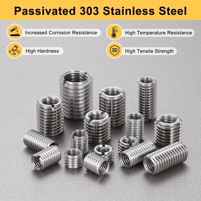 sourcing map 20pcs Thread Repair Inserts M6 x 1 Male
