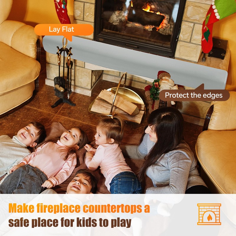 BALAPET Thick Memory Foam Fireplace Baby Proofing, 90x14 in Soft