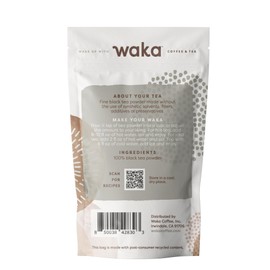 Waka Instant Black Tea Mix, Kenyan - 100% Tea Leaves, No Additives, Unsweetened Travel Size Tea Powder – Easy Quick Hot and Iced Teas, Up to 20 Cups (.45oz)