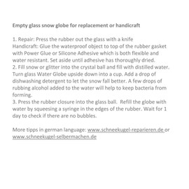 40021 150mm replacement glass/craft glass for snow globe