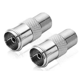 conecto F Female to IEC Coax Female Antenna Adapter Between F Connector for Satellite Cable and IEC Male for BK and DVB-T (Pack of 2)