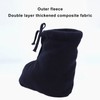 Men Women Cast Sock Dark Blue Soft Fleece Thick Adjustable