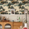 Tropical Coastal Peel and Stick Wallpaper, Palm Tree and Island