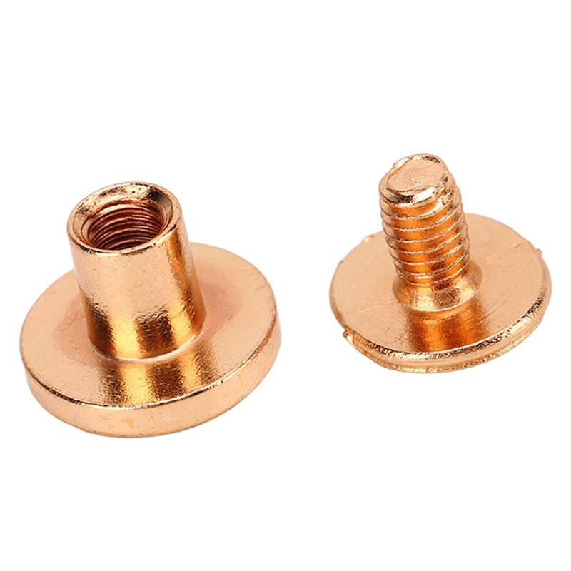 200 Set Book Binding Screw 9x6.5mm DIY Leather Electroplating Uniform