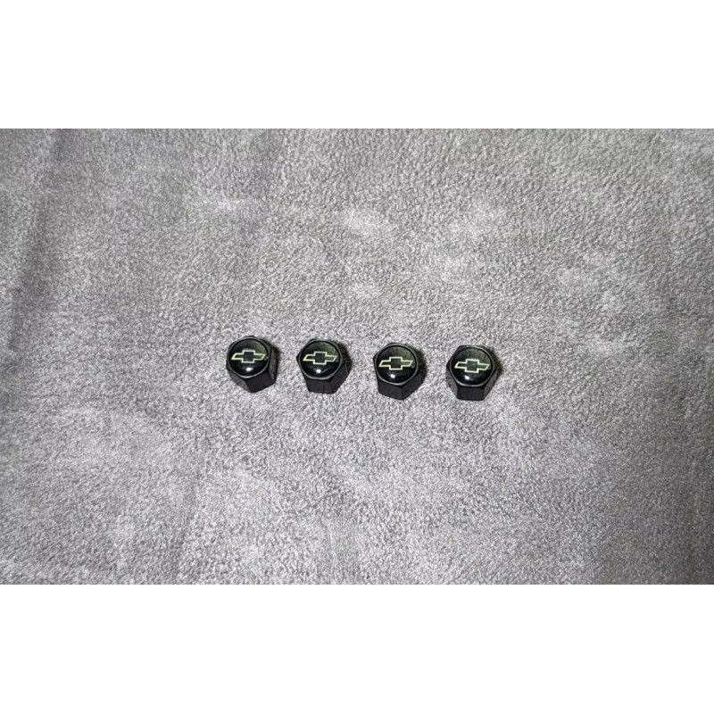 For: Chevy 4pc Black Hex Chevy Emblem Car Wheels Metal