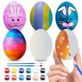 ArtCreativity Easter Squishy Egg Painting Kit - 6 Pcs - Egg Decorating Set - Stress Relief Anxiety Craft Toy Gifts for Easter Basket Stuffers - Easter Party Favors, Classroom Prize, Eggs Hunt