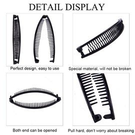 Banana Hair Clips Vintage Clincher Combs Tool for Thick Curly Hair Accessories Combs Double Banana Clip Set for Women Girls