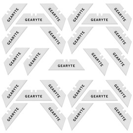 Gearyte Ceramic Utility Blade Replacements for Box Cutters and Utility Knives - Harder Than Steel Zirconia Ceramic and Razor Sharp - 5 x 5 Packs with Cases