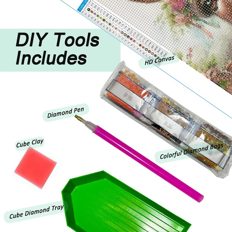 Auremi 5D Diamond Painting Kits for Adults, Donkey Diamond Art