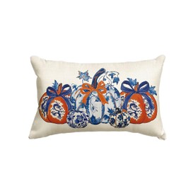 AVOIN colorlife Fall Pumpkins Chinoiserie Grandmillennial Throw Pillow Cover 12x20 Inch, Orange Seasonal Autumn Thanksgiving Harvest Decoration for Sofa Couch Farmhouse