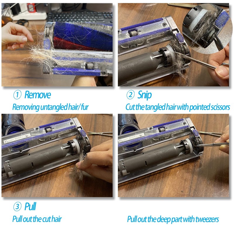 Cleaning Tool Kits, Hair Removal Tools for Vacuums Wheels (Long