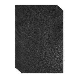 PATIKIL 2mm(1/10") Thick Non Adhesive Glitter Foam Sheet 16x24inch(40x60cm) Black, EVA Shiny Foam Board for Craft, 6 Pcs